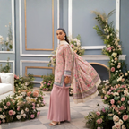 Pink Print Linen Doria 3 Piece Suit