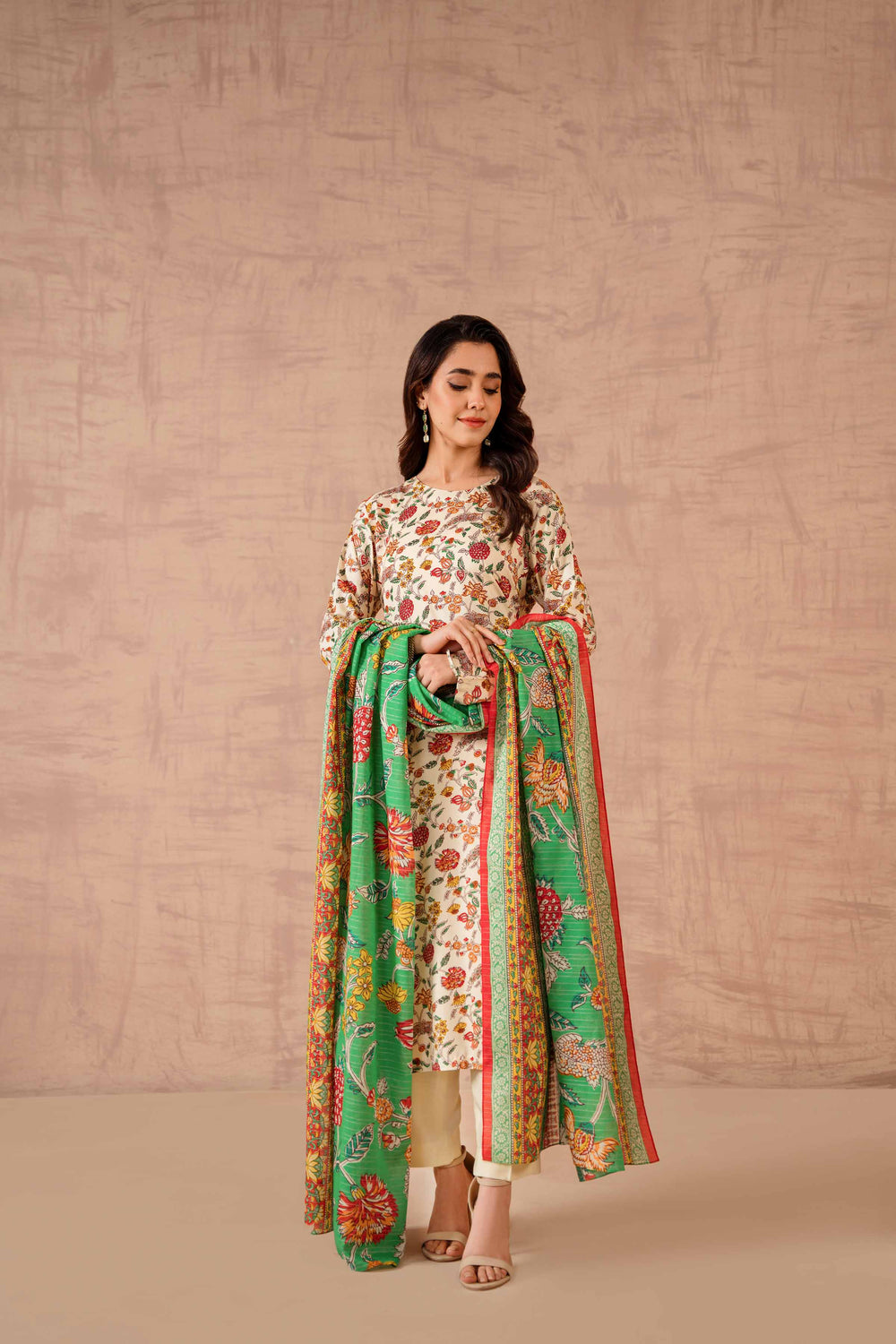 Nishat Linen 3-Piece Unstitched Fine Khaddar Suit