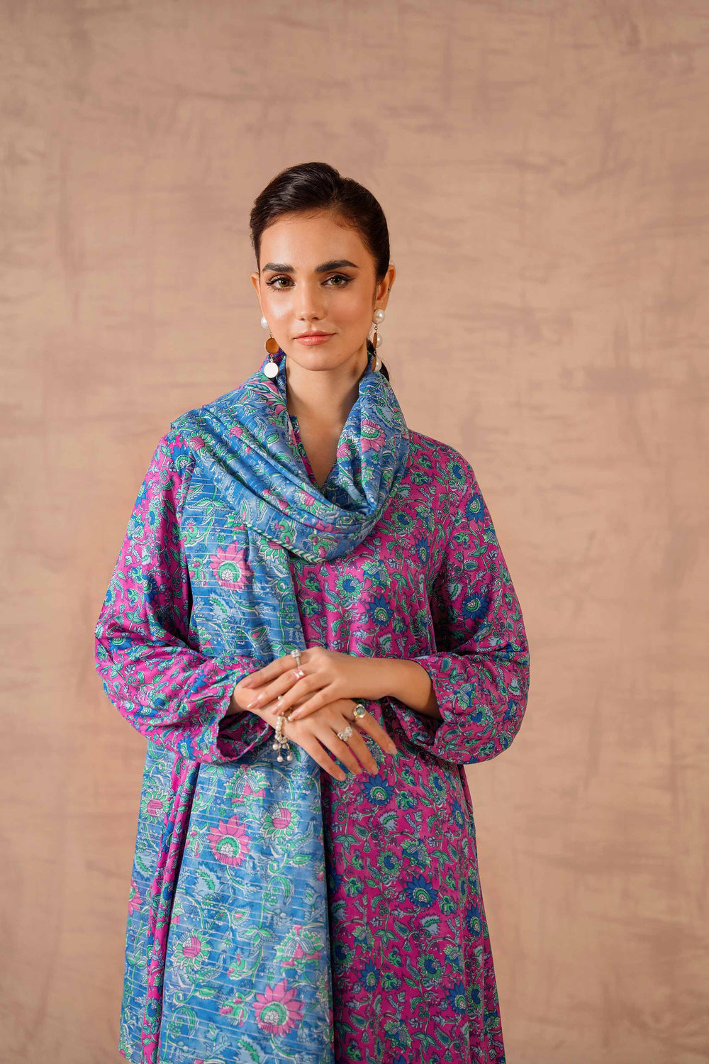 Nishat Linen 3-Piece Printed Fine Khaddar Suit