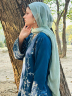 Amal's Blue Embroidered Stitched CO-ORD Set