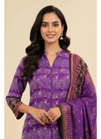 Nishat Linen 3-Piece unstitched Fine Khaddar Suit