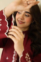 Cherry Embroidered 2pcs